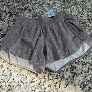 Women’s Heather Gray Athletic Shorts with Zip Pocket